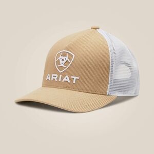 Ariat Corduroy SnapBack Hat Shield Logo Tan